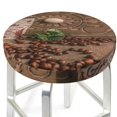 thumbnail image 3 of Kll Coffee Beans Round Bar Chair Cushion Cover 12 Inch,Bar Stool Protector With Elastic, Soft Washable, 3 of 7