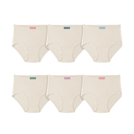 Fruit of the Loom Girls 2T-4T Printed Briefs - 6 Pack - 2T/3T / Multi