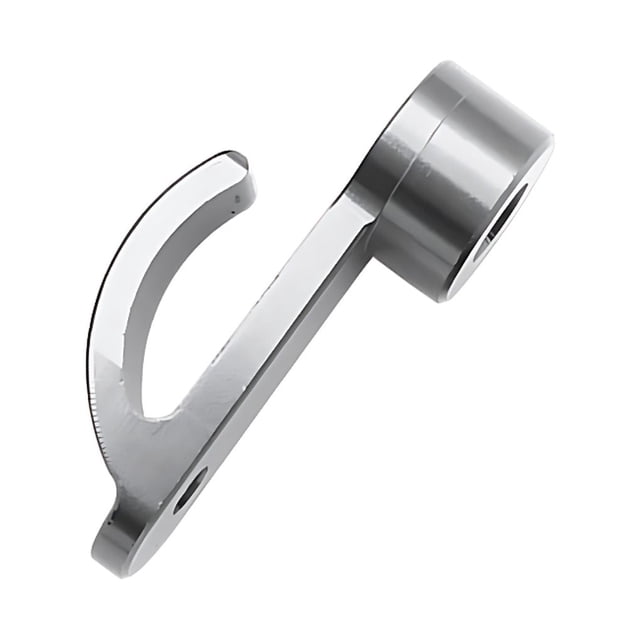 serony Alloy Easy-to- Side Storage Hook With Exquisite Craftsmanship Aluminum Alloy Hook Half Cover Hook silvery 1Set