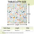 thumbnail image 2 of Pioneer Flower Floral Print Pattern Square Fitted Tablecloth with Elastic Edge,Square Table Cover,Washable Elastic Table Cover for Home Kitchen Party Decor 36"x36", 2 of 6