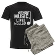 thumbnail image 6 of CafePress - Without Music Life Would Be Fl Men's Dark Pajamas - Men's Dark Loose Fit Cotton Pajama Set, 6 of 7