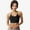 Black, variant on Women's Low Impact Strappy Sports Bra with Lightweight Breathable Fabric and Seamless Finish- X Large, Green