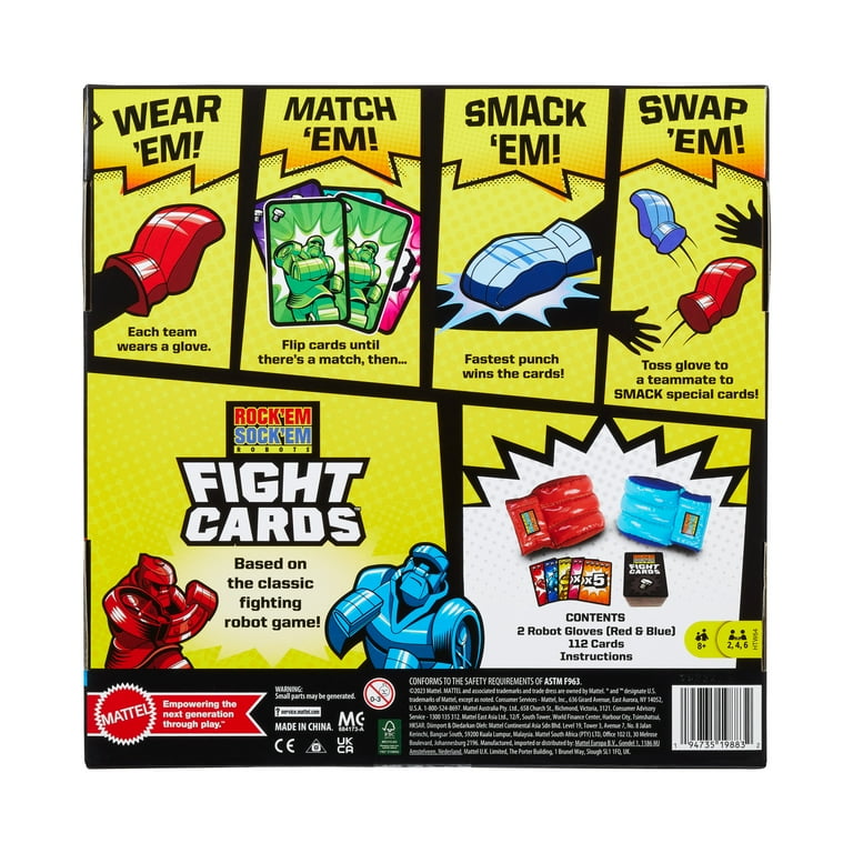 Rock 'Em Sock 'Em Robots Fight Cards Card Game with Two Boxing