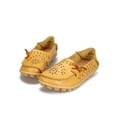 thumbnail image 4 of Frontwalk Women Flats Round Toe Boat Shoes Hollow Out Loafers Walking Casual Moccasins Womens Slip On Yellow 10, 4 of 8