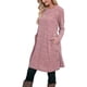 thumbnail image 4 of Vestido de punto para mujer, vestido de manga larga, vestido suéter para mujer, vestido túnica, vestido jersey con botones y bolsillos, 4 of 6