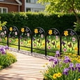 thumbnail image 3 of Summercome Butterfly Decorative Garden Fence, 16.5''H x 11.8''W Animal Barrier Border Butterfly Flower Design Metal Arch Garden Fence Border for Spring Outdoor Patio Yard Landscape Decoration, 3 of 6