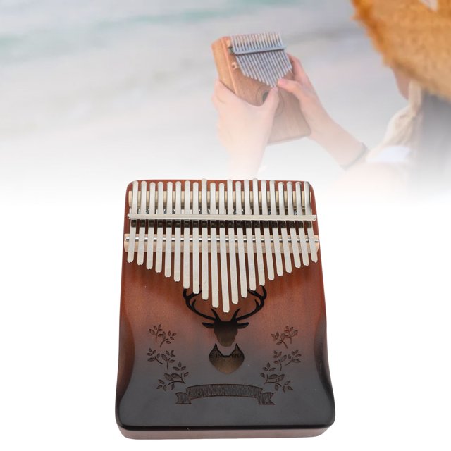 Handmade 21 Keys Kalimba Thumb Piano Instrument Mahogany Metal Kit for Adults, Kids, Beginners, for Performances, Home, Outdoors, School, Parties, and Relaxation