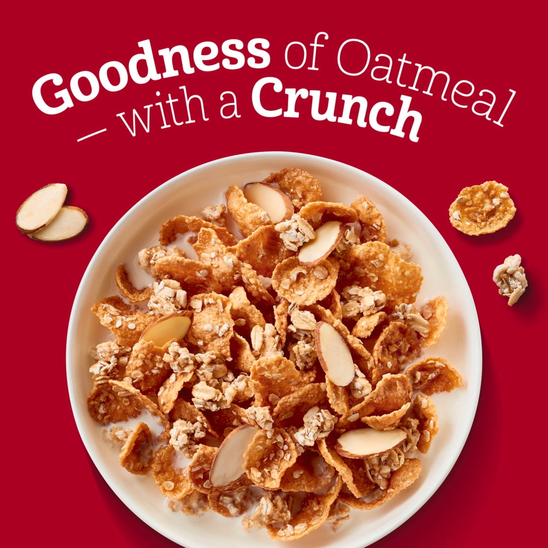 Oatmeal Crisp Heart Healthy Cereal, High Fiber Cereal Made with Whole Grain, 19.7 oz