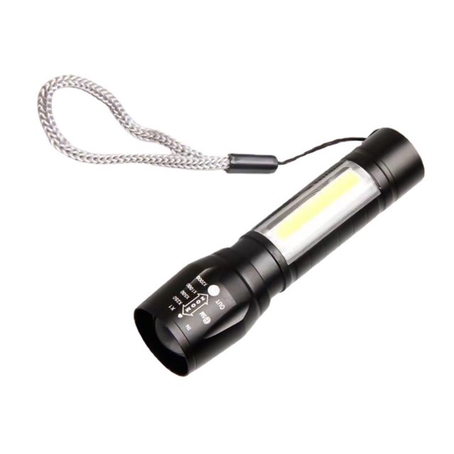 Linterna LED Fnyoxu con zoom telescópico, potente y carga USB, de alta luminosidad, pequeña y brillante, con zoom, para exteriores.