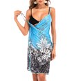 thumbnail image 3 of SHCKE Women Summer Spaghetti Strap Backless Long Dress Bikini Cover Up Beach skirt, 3 of 5