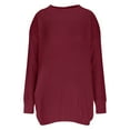 thumbnail image 4 of Ashirexll Pullover Sweaters for Women Winter Sweaters Solid Color Knitted Sweater with Loose Sleeve Casual Comfortable Tops, 4 of 6