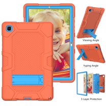Dteck Case for Samsung Galaxy Tab A7 10.4" SM-T500 T505 (2020 Released) 10.4-inch,Shockproof Kickstand Armor 3-Layer Protection Rubber Hybrid PC Back without Screen Protector Cover,Orange Blue