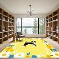 thumbnail image 2 of ODIKA 2'x3' Machine Washable Non-Slip Area Rug, Graphic Yellow High Traffic Rug, Yellow, 1052385, 2 of 7