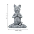 thumbnail image 5 of HOMEMAXS Cat Figurines Praying Cat Statue Home Decor Fitness 11x8.5cm Grey, 5 of 8
