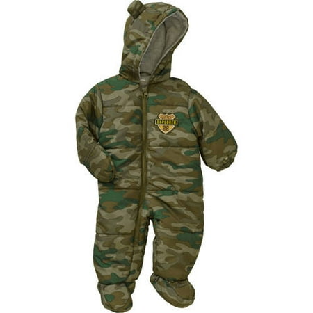 Newborn Baby Boy Hooded Puffer Snowsuit Pram