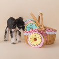 thumbnail image 4 of Juguete para perros, juguete para masticar con rosquillas de peluche interactivo, suave seguro para perros, amarillo Feliz Sencillez, 4 of 5