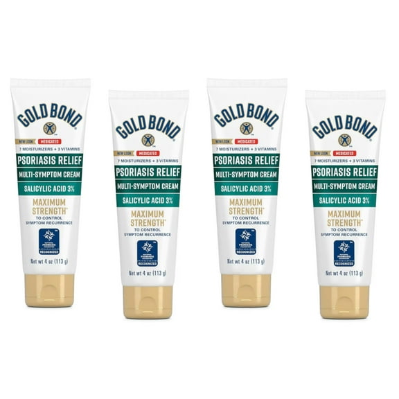 Gold Bond Ultimate Multi-Symptom Psoriasis Relief Cream 4 oz (Pack of 4)