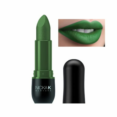 NICKA K Vivid Matte Lipstick - NMS11 Sea Green (Best Dark Lipsticks Drugstore)