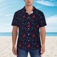 thumbnail image 5 of Uemuo Christmas Deer Printed Regular Fit Short Sleeve Casual Hawaiian Shirt for Men,Aloha shirt,Tropical shirt,Floral print shirt,Vacation Beach shirt-, 5 of 9