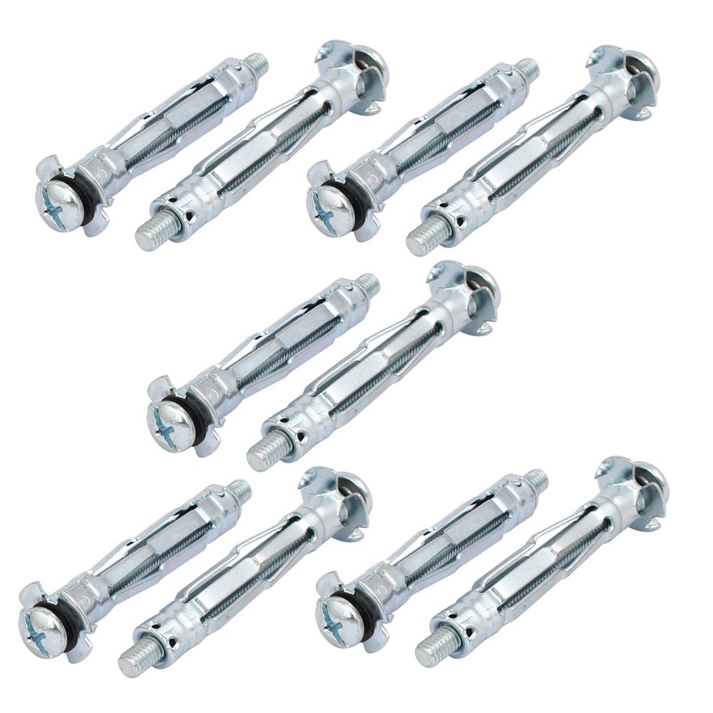 M5x52mm Thread Expansion Bolt Sleeve Anchor 10pcs for 3mm16mm Hollow