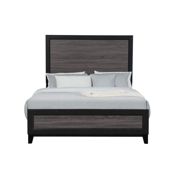 Global Furniture Lisbon Grey/Black Queen Bed Group
