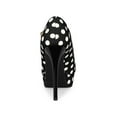 thumbnail image 2 of BLISSFUL STEP Women's Shoe Polka Dots Mary Janes Stiletto Heels Platform Ankle Strap Close Toe  Pumps Black 7, 2 of 7