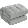 thumbnail image 2 of Alina 7 Piece Modern Pinch Pleat Comforter Set in Grey by Nanshing, King, 2 of 6
