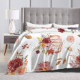 thumbnail image 4 of Thanksgiving Pumpkin Throw Blanket, Cute Autumn Leaf Blanket for Adults, Soft Comfortable Pumpkins Fleece Carpet Blanket for Sofa Bed Couch, 4 of 6