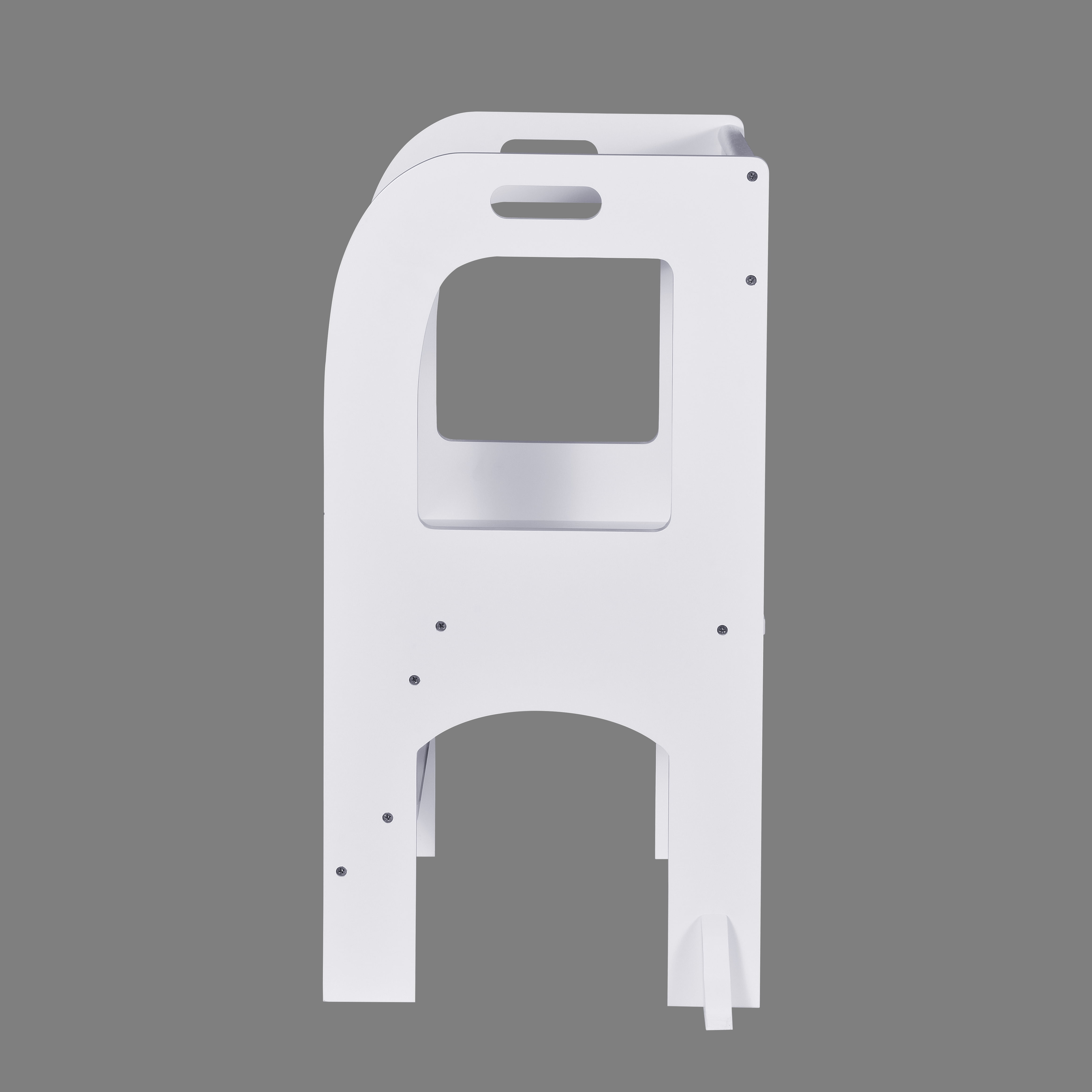 White Toddler Learning Standing Tower, MDF Kids Kitchen Helper Step Stool, Supports Up to 50 LBS for Kitchen Counter & Bathroom Daily Use