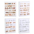 thumbnail image 5 of 18pcs/Set Gold Silver Earrings Jewelry Gift Stylish Mixed Color Heart and Flower Ear Studs Ear Accessories for Women, 5 of 7