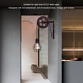 thumbnail image 2 of Lámpara de pared con polea de hierro industrial para iluminación estética de pasillos con encanto rústico, 2 of 8