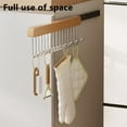 thumbnail image 5 of Hauiodp Pull Out Closet Hanger with 8 Hooks, Space Saving Organizer, Pants Hooks for Jeans, Extender Hanging Rod with Metal Hooks, Sliding Side Mount Clothes Rack for Ties, Belts, Scarves, 5 of 8