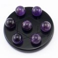 thumbnail image 1 of 1 juego de piedras semipreciosas naturales de cristal de de transparente púrpura Sunnimix 7 piedras de bola de obsidiana de base, 1 of 8