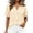 Yellow, variant on hoksml Women's Striped Blouse, V Neck Henley Short Sleeve Shirt, Casual Loose Fit Daily Office Wear Top
