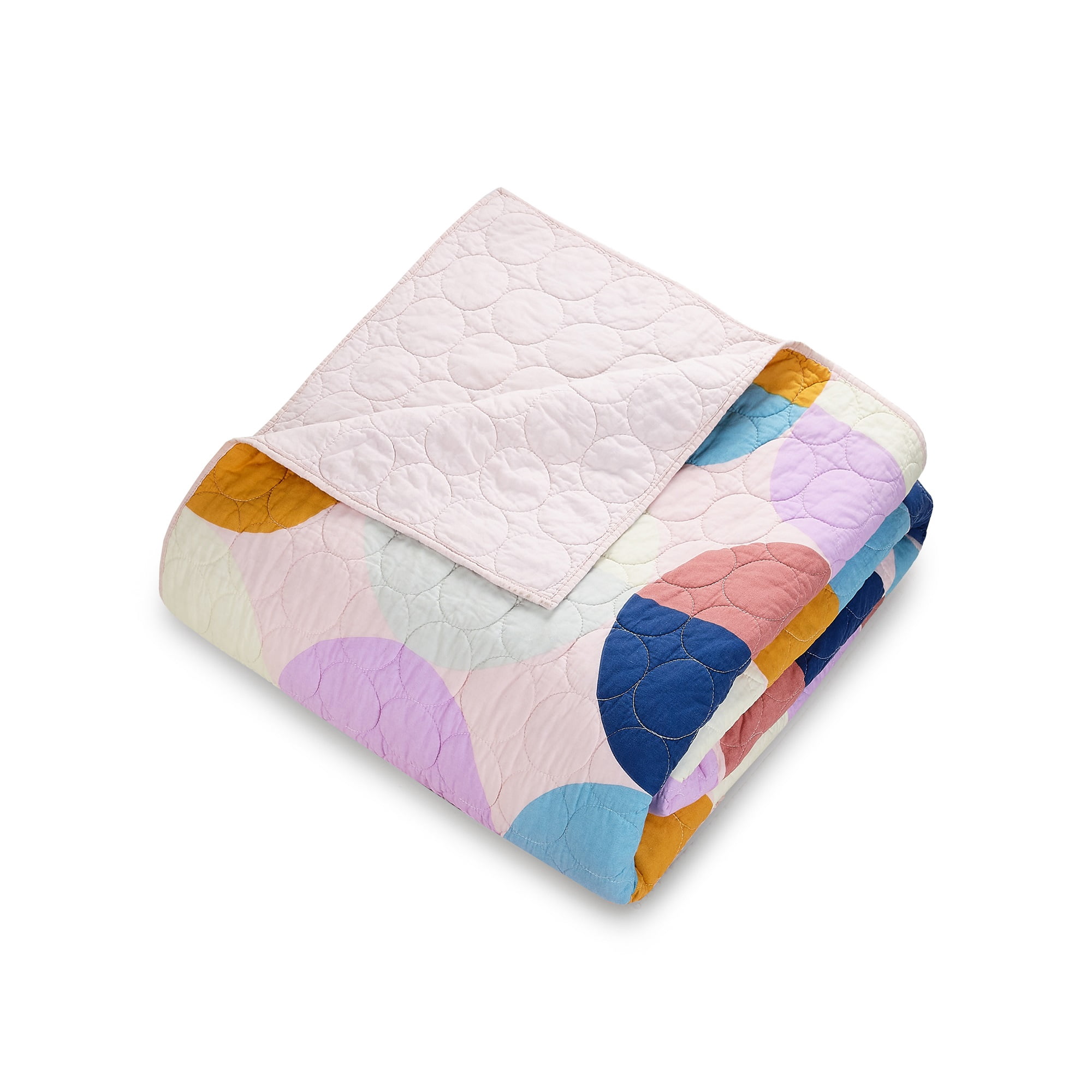 Makers Collective Circles Pink 3-Piece Quilt Set, King
