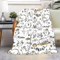 thumbnail image 2 of Cat Blanket, Cute Cat Pet Animal Gifts for Women Adult Throw Blanket Bedding Room Decor Flannel Blanket Soft Plush Warm Fleece Blankets&Throws for Couch Living Room 60"x50", 2 of 6
