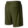 thumbnail image 4 of Zimjoy Mens Corduroy Shorts Casual Elastic Waist Drawstring Summer Beach Shorts Army Green L, 4 of 5