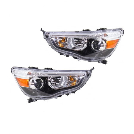 For Mitsubishi RVR/Outlander Sport 2011-2019 Headlight Assembly Driver and Passenger Side | Pair | CAPA Certified | Replacement For MI2502160, MI2503160 | 8301C223, 615343515182