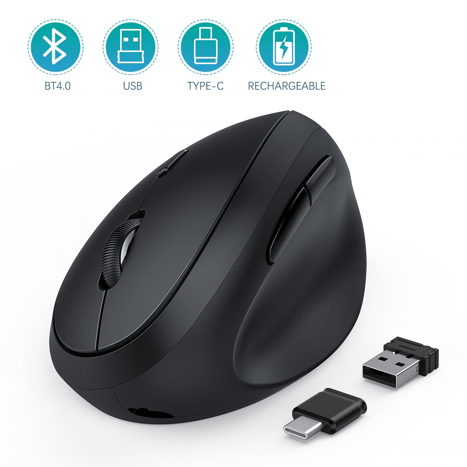 MODAO 2.4GHZ Type-C Wireless Mouse USB Gaming Mice For Macbook/ Pro USB Devices 