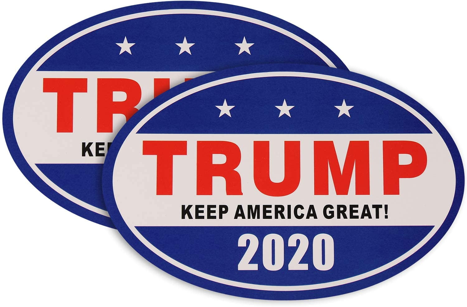 TRUMP 2nd term 2020 Political Bumper Stickers Oval Decals Black and Blue 5"x3" 