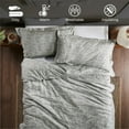 thumbnail image 6 of Superior Melange Flannel Cotton Duvet Set, Full/Queen, Charcoal, 6 of 9