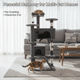 thumbnail image 4 of Atilioo 54 inch Cat Tree Tower with Scratching Post, Multi-Level Cat Condo Pet House Play with Stable Base, Gray, 4 of 11