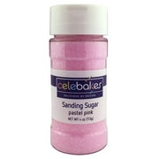 Celebakes By CK Products Sanding Sugar, Pastel Pink, 4 oz Bottle