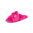 thumbnail image 4 of Jessica Simpson Womens Plush Cross Band Plush Memory Foam Slide Slipper, 4 of 9