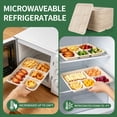 thumbnail image 7 of GPED 125 Pack 5 Compartment Disposable Plates, 10.25" x 8.25" Compostable Paper Plates Bulk, Biodegradable Sugarcane Bagasse Trays, Heavy-Duty School Lunch Trays for Party, Natural Brown, 7 of 7