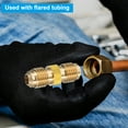 thumbnail image 5 of Uxcell Pipe Extension Joint Connector, Free Welding AC Copper Pipe Coupling Adapter with Tape 3/8" 4, 5 of 7