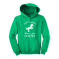 thumbnail image 1 of Tstars A Girl Who Loves Horses Youth Hoodie - Unique Gift for Horse-Loving Girls - Comfortable & Stylish Cotton Blend Hoodie, 1 of 8