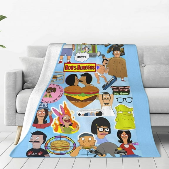 Bob'S Burgers Blankets Flannel Fleece Warm Soft Throw Blanket For Couch Sofa Bed Living Room All Season Decor Gift 40"X30"