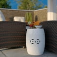 thumbnail image 4 of Vulcan Double Medallion Porcelain Ceramic Stool – Flexible Seating, Optic White, 4 of 7