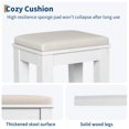 thumbnail image 6 of KOKEBREN Farmhouse Makeup Vanity Desk,Makeup Vanity with Mirror and Lights & Power Outlet, Makeup Table with 2 Drawers, Dressing Table with Glass Top for Bedroom Dressing Room (White), 6 of 9